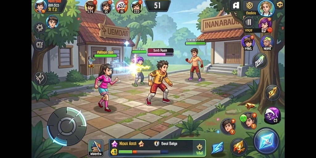Tangkapan layar menunjukkan aksi seru di game.