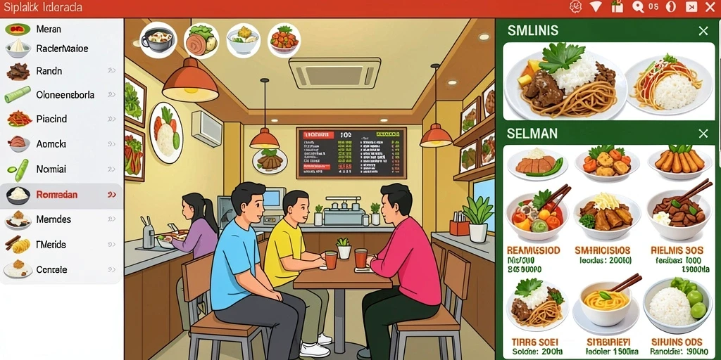 Menampilkan karakter utama dalam aksi seru.