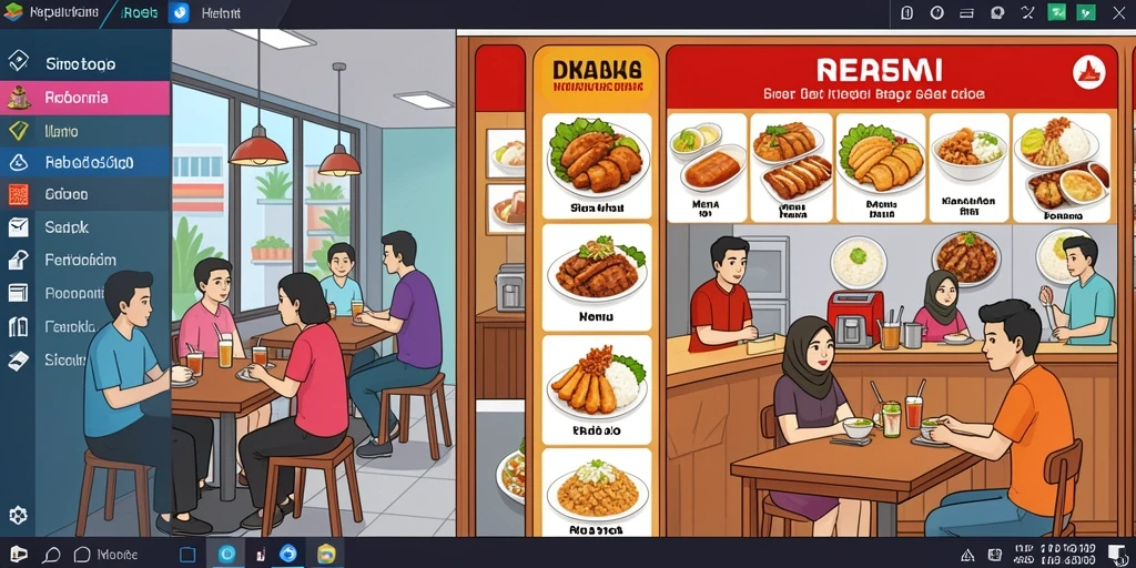 Screenshot menunjukkan grafis permainan yang kaya dan menarik.