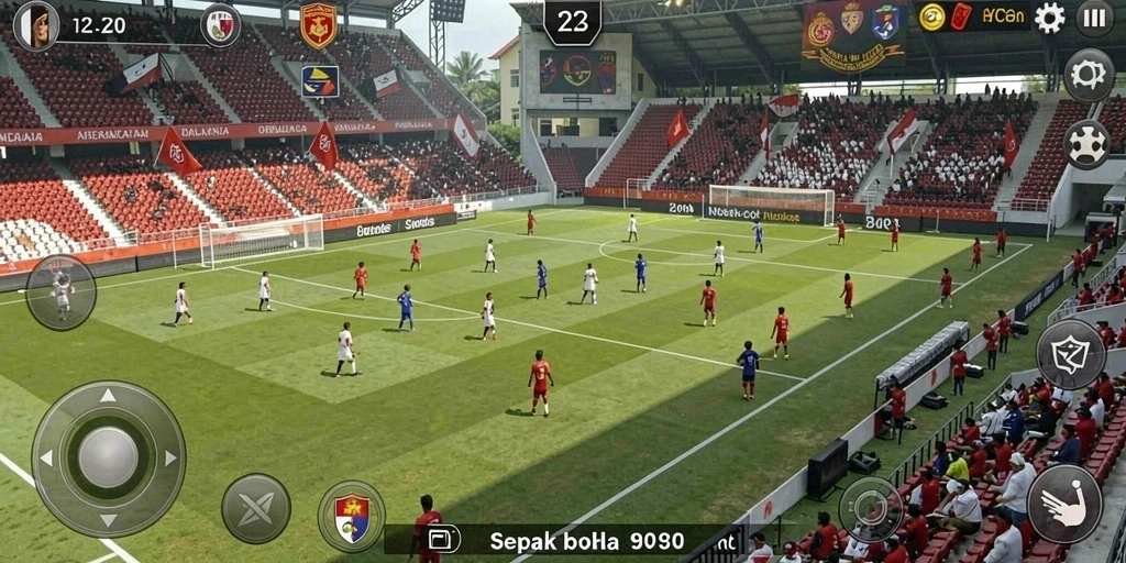 Tangkapan layar dari level pertama dengan grafis menawan.