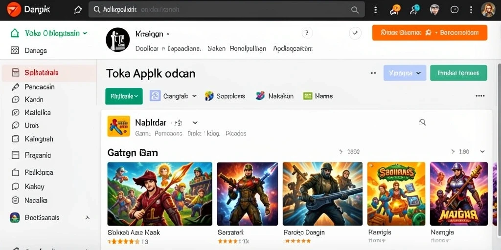 Tampilan antarmuka utama yang menarik.