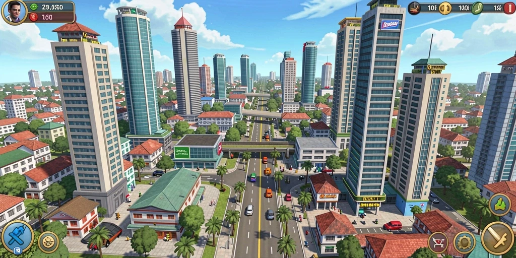Tampilan layar utama dengan navigasi yang mudah.
