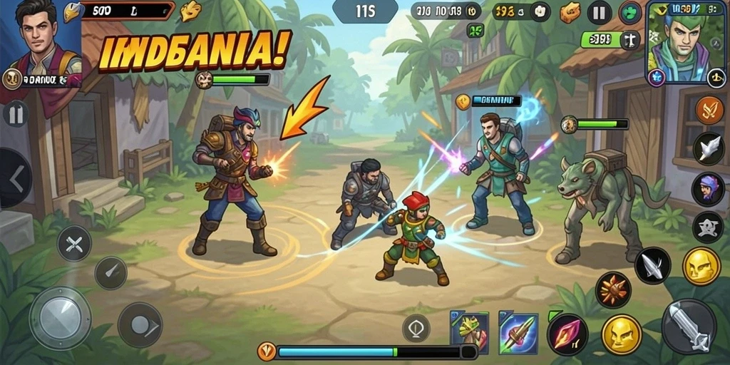 Screenshot menampilkan karakter utama dalam petualangan.